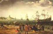 Coastal Landscape with Ships